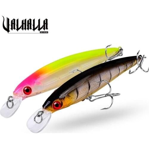 VALHALLA 1PC Laser Minnow Fishing Lure 13.4g 11cm Pesca Hooks Wobbler Carp Crankbait Floating Artificial Japan Hard Bait Tackle