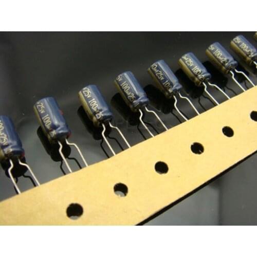 10pcs FC Series 100uF/25V Electrolytic Capacitors Hi-Fi Audio 105 Deg.C