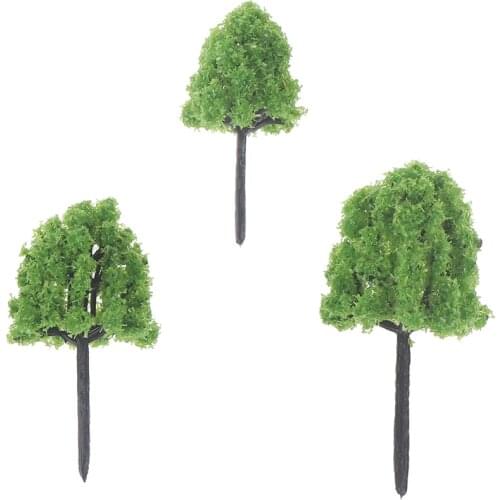 10pcs Scale Architectural Model Trees Railroad Layout Garden Landscape Scenery Miniatures Tree Building Kits Toy for Kid