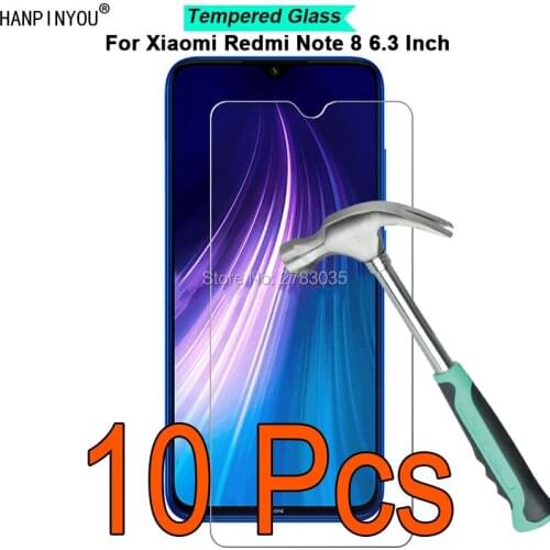 10 Pcs/Lot For Xiaomi Redmi Note 8 Note8 6.3" 9H Hardness 2.5D Ultra-thin Toughened Tempered Glass Film Screen Protector Guard