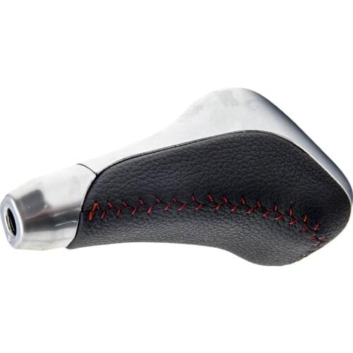 1x Automatic Silver Leather Shift Knob for Toyota Tundra TRD 2014-2019 for PTR57-34140, PTR5734140, PTR5734141, PTR57-34141