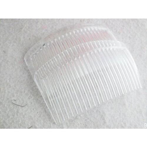 200pcs/lot 83*50mm Plastic Clear Hair Combs Findings Accessories 200 pieces