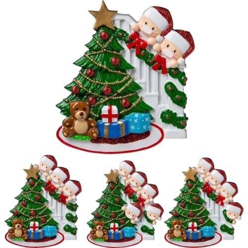 2020 Christmas Tree Ornament Family of 2 3 4 5 DIY Name Crafts Decoration, Best
