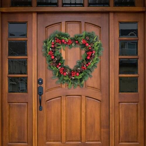 60% Dropshipping!!New style wreath frame solid wall hanging heart-shaped metal wire wreath form home decor