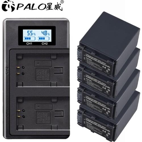 PALO NP-FV100 Battery NP FV100 FV100 Bateria + USB LCD Charger for Sony NP-FV30 NP-FV50 NP-FV70 SX83E SX63E FDR-AX100E AX100E