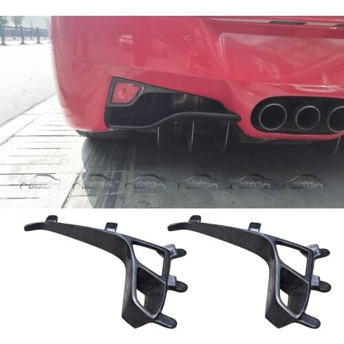 Side Flats For Ferrari 458 Back Bumper Rear Splitter Corner Side Pieces Lip Carbon Fiber Car Styling