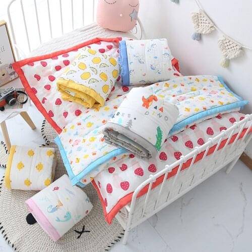 Baby Soft Blankets Newborn Warm Swaddle Receive Four Seasons Cotton Bedding Children Kindergarten Thickening Quilt Sheets AC02
