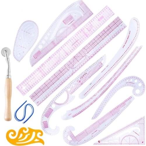 KAOBUY 13pcs/set French Curve Sewing Set DIY Multi-functional Yardstick Sewing Tools Measure Dressmaking