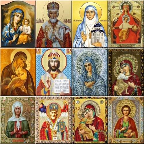 DIY painting diamond embroidery religious icons diamond painting cross stitch diamond mosaic religion painting rhinestones fc302