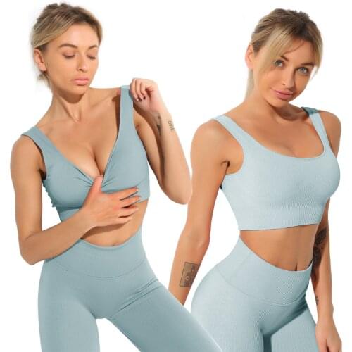 2/3/4PCS Seamless Yoga Set Workout Women Sportswear Gym Clothes Fitness Long Sleeve Crop Top High Waist Leggings Sports Suit2021
