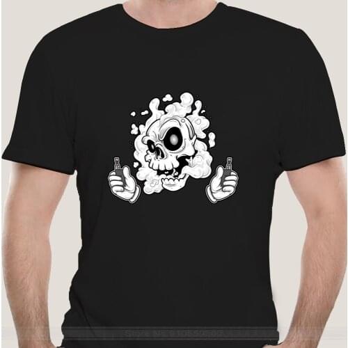 Fashion t-shirt men cotton brand teeshirt Two Mod Cloud Chaser MENS T SHIRT vaper vape skull skeleton love to smoke gift
