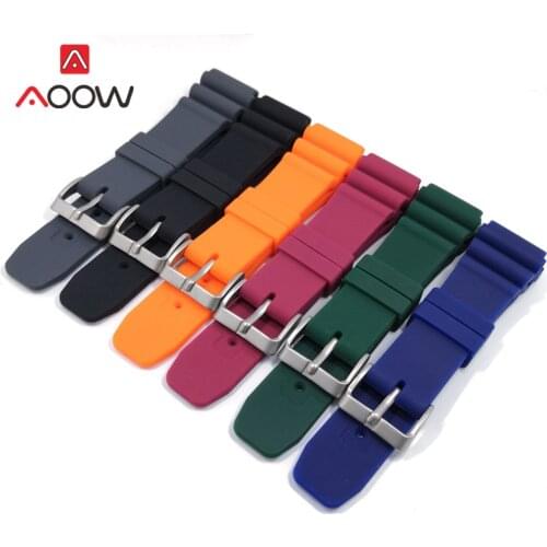 Soft Sport Silicone Strap 22mm Watchband High Quality Rubber Waterproof Men Women Replacement Bracelet Band Watch Accessories