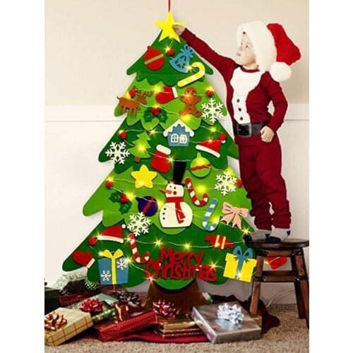 DIY Felt Christmas Tree Decorations Set Christmas Party Supplies For Nursery Children Gift Felt Christmas Tree christmas tree
