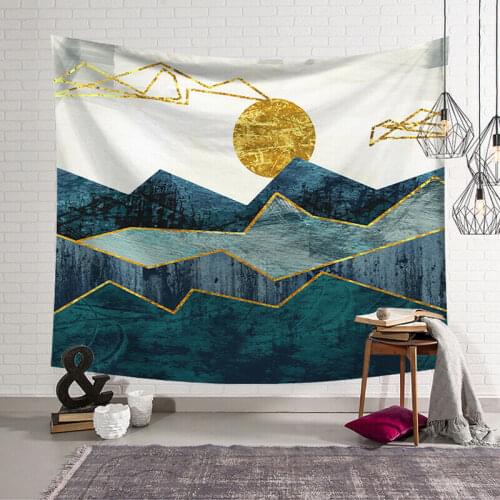 Landscape Mandala Tapestry Wall Hanging Blanket Art Wall Tapestry Wall Carpets Beach Throw Rug Blanket Home Decor