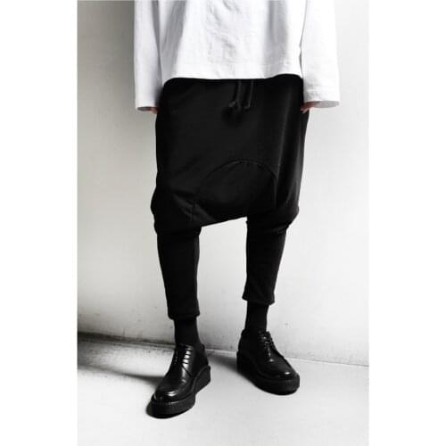 New Korean hanging crotch pants for men in spring and summer