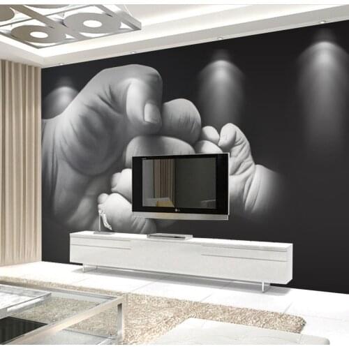 Papel Mural 8d Cozy Wallpaper Mural wall stickers for living room 8d Photo Mural 3D Large and small hand Decor Wall Decals Art