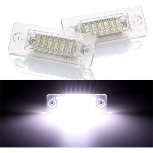 2pcs 18SMD Rear LED Number License Plate Light Lamp for VW Touran Passat B6 5D Jetta Candy SKODA Superb 1 3U B5