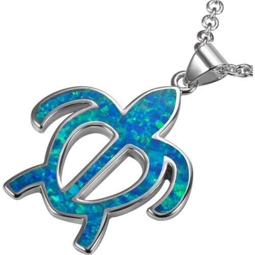Blue Fire Opal 925 Sterling Silver Pendant P253