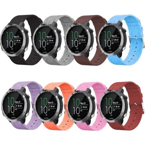 20mm 22mm Woven Fabric Strap Band with Classic Buckle for Garmin Forerunner 645 645M 245 245M Replacement bands