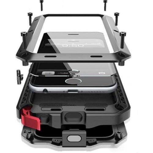 Luxury Shockproof Waterproof Powerful Protection Aluminum Gorilla Glass Metal Cover Phone Cases For iPhone 12 11 XS 7 8 6 SE 2