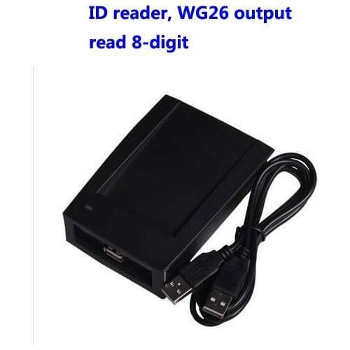RFID reader, USB desk-top card dispenser, USB EM card reader,Read 8-digit, WG26 format output ,sn:09C-EM-26,min:5pcs