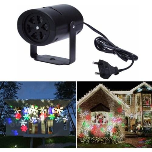 LED Laser Projector Lights Outdoor Moving Snowflake LED Laser Light Projector Garden Landscape for DJ KTV EU/US Plug