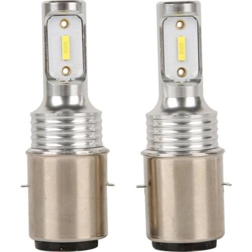 2Pcs H6 LED Headlights White Light Anti-interference 30W IP67 Waterproof Lamps for Vehicles