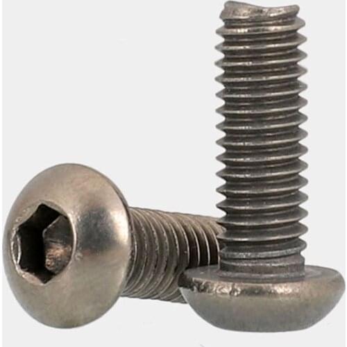 2pcs M5 TA2 titanium Allen pan head screws hex socket round header screw mechanical bolts bolt rod GB818 6mm-50mm length