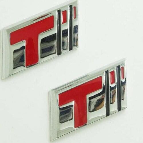 2pcs Metal Chrome T Emblem Car Auto Badge Trunk Tailgate Rear Decal Stickers