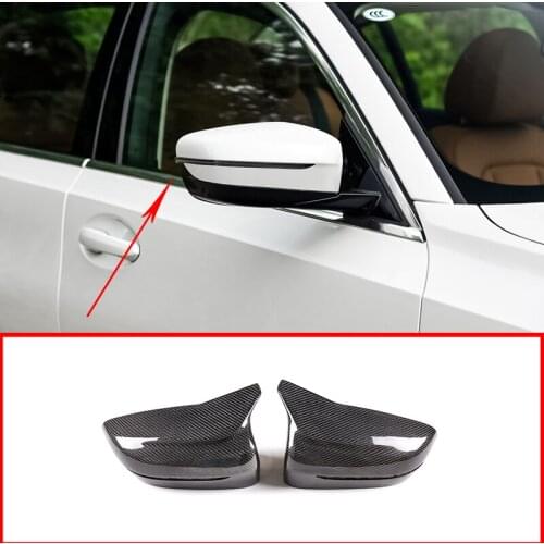 2x Real Carbon Rearview Mirror Cap Replacement Mirror housing For BMW 3 5 7 Series G20 G28 G30 6 Series GT