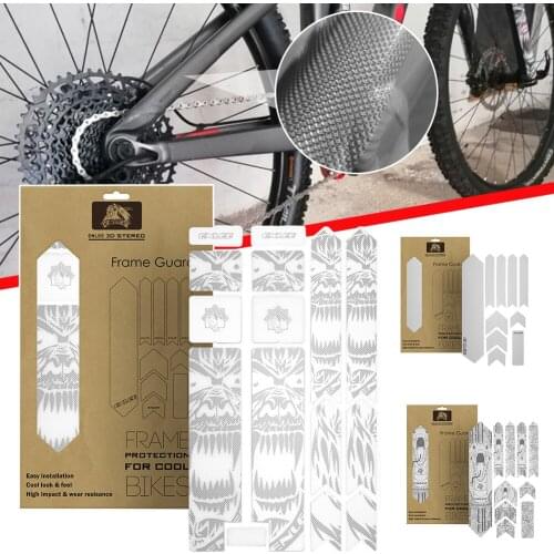3D MTB Mountain Bike Frame Protector Removeable Sticker Road Bicycle Paster Guard Cover for Most Bikes