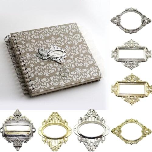 5pcs/Set Retro Furniture Cabinet Drawer Box Case Iron Metal Tag Label Pull Frame Handle File Name Card Holder