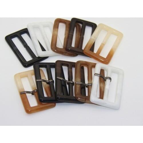 6Pcs/lot High-grade coat clothes buckle windbreaker belt button rectangular resin button clothes accessories C044