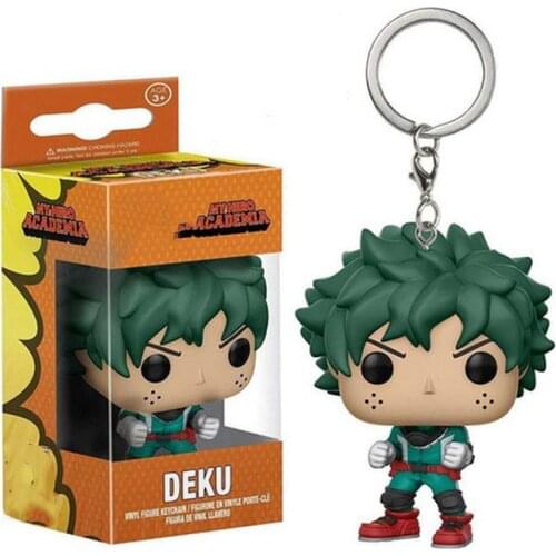 Anime Character Funko POP Keychain Toy My Hero Academia Deku All Might Bakugo Figures PVC Action Figure Collectible Model Toy