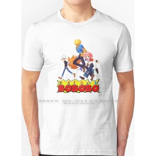 Bobobo-Bo Bo-Bobo Logo T Shirt 100% Pure Cotton Bobobo Bo Bo Bobo Bobobo Anime Creative Trending Vintage Cool Gift Euro Us Size