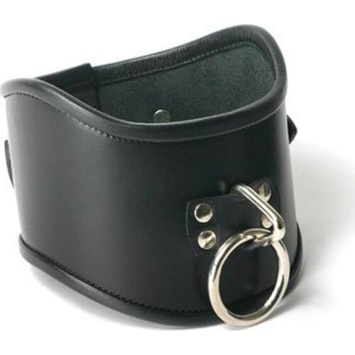 Bdsm Bondage, Leather Harness Posture Collar With Chain Leash ,Sex Slave Collars,Toys For Adults