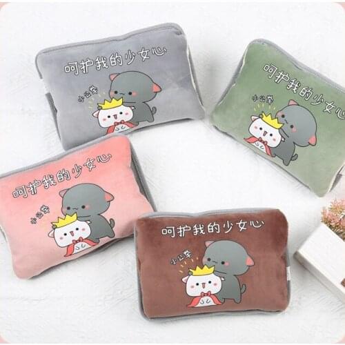 Household Goods Winter Pain Rechargeable Electric Hot Water Bottle Fluffy Hot Water Bottle Reusable Hand Warmer Bottle Warmer