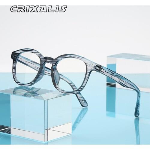 CRIXALIS Brand Design Round Blue Light Glasses Women Fashoin Reading Men Eyeglasses Frame Anti-fatigue Computer Glasses UV400