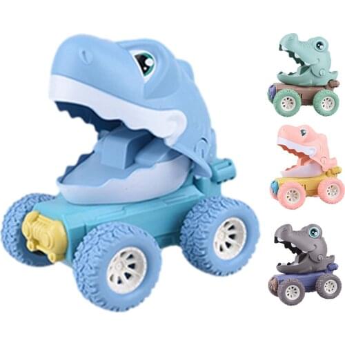 Children Pressing Dinosaur Car Shark Crocodile Inertial Pull Back Car Baby Educational Toys