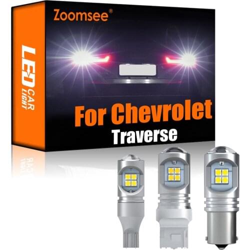 Zoomsee 2Pcs White Reverse LED For Chevrolet Traverse 2009-2021 Canbus Exterior Backup No Error Rear Tail Bulb Light Vehicle Kit