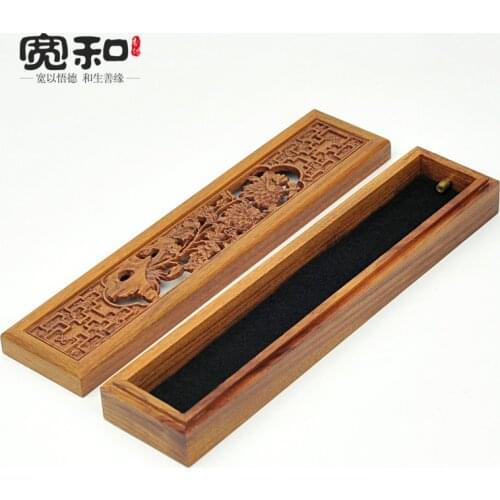 Burner wood plum, Orchid, bamboo and chrysanthemum stencil carve creative Wo incense box incense, incense stoves wood road