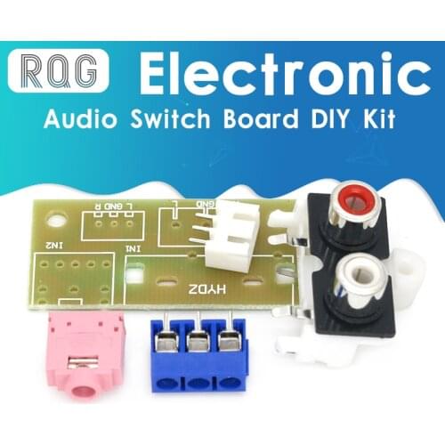DIY Kit Audio Switch Board RCA 3.5mm Audio Input Block For Amplifier Kit Electronic