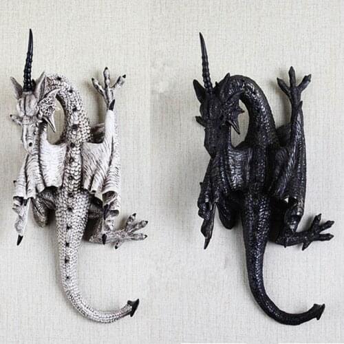 CREATIVE SMALL FLYING DRAGON BAR CLUB SIMULATION WALL HANGING DECORATION ACCESSORIES EXORCISE EVIL SPIRITS RESIN SKULL
