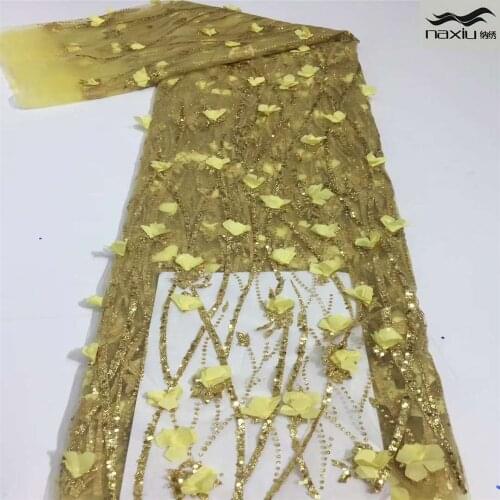 Madison African 3D Tulle Lace Fabric Embroidery French Lace Fabric 2021 High Quality Lace Material With Beads For Wedding