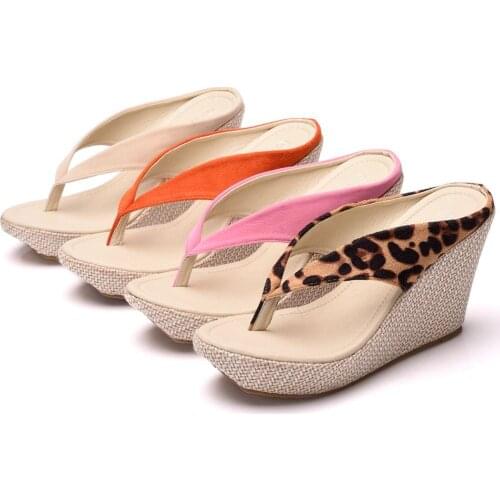 Summer Slippers Fashion Wedges Flip Flops Womens Casual Beach Shoes sandals pantoufle femme ete 2019