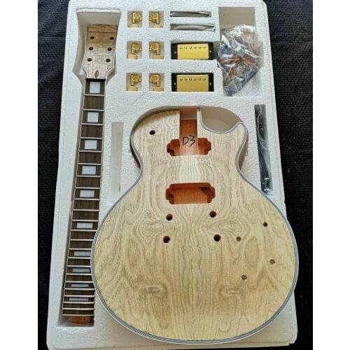 Best New DIY Guitar Mahogany Body Unfinished Electric Guitar Kit all hardware