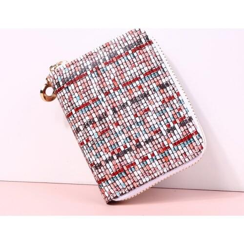 2021 Leather Women Wallet Hasp Small Square Slim Coin Purse Pocket Ladies Wallets Cards Holders Luxury Brand Designer Purse