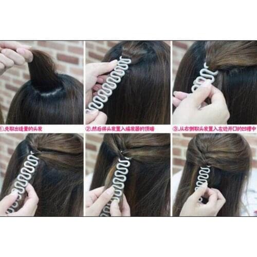 Wholesal Fashion DIY french hair braiding tool lace up hair braider for personal modelling props as women dish hair styling tool