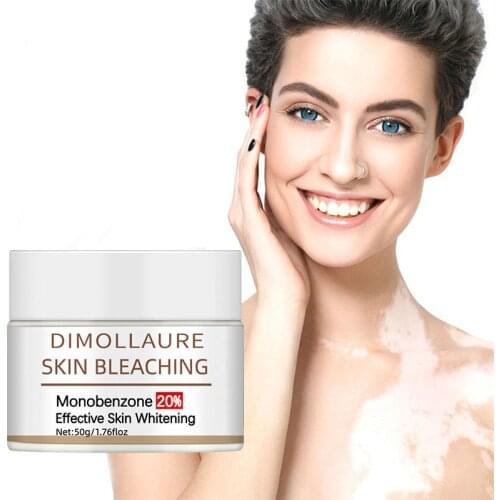 Dimollaure Body Whitening Cream Bleaching Vitiligo Face Underarm Armpit Knuckle Legs Knees Brightening Cream Skin Care