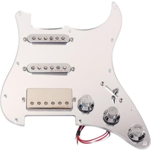 Durable Loaded Prewired Pickguard SSH Alnico Dual Rail Humbucker Great for Fender ST Electric Guitar Parts & Accessories
